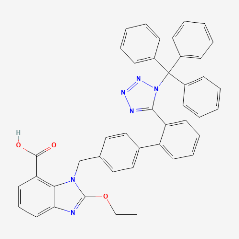 Trityl candesartan 化学構造