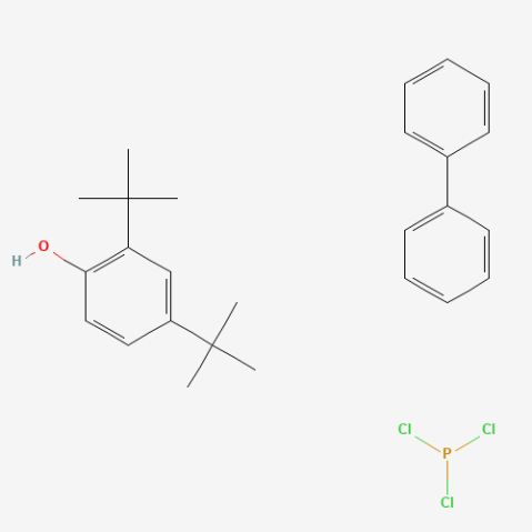 Tetrakis(2,4-di-tert-butylphenyl) 4,4'-biphenyldiphosphonite Chemische Struktur