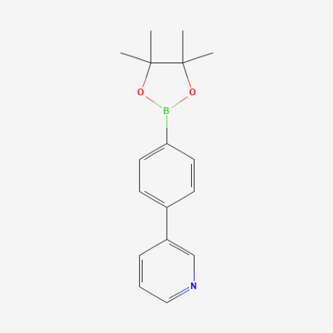 3-(4-(4,4,5,5-Tetramethyl-1,3,2-dioxaborolan-2-yl)phenyl)pyridine Chemical Structure