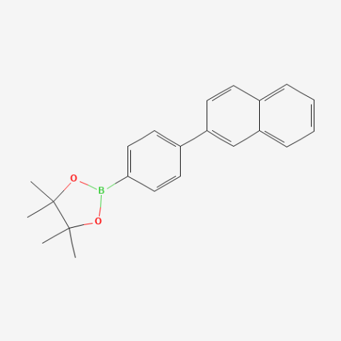 4,4,5,5-Tetramethyl-2-(4-(naphthalen-2-yl)phenyl)-1,3,2-dioxaborolane Chemical Structure