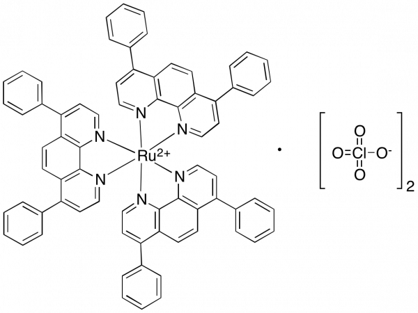 Tris(4,7-diphenyl-1,10-phenanthroline)ruthenium(II) bis(perchlorate) Chemische Struktur