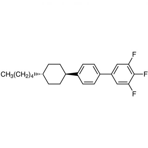 4′-(trans-4-Pentylcyclohexyl)-3,4,5-trifluoro-biphenyl 化学構造