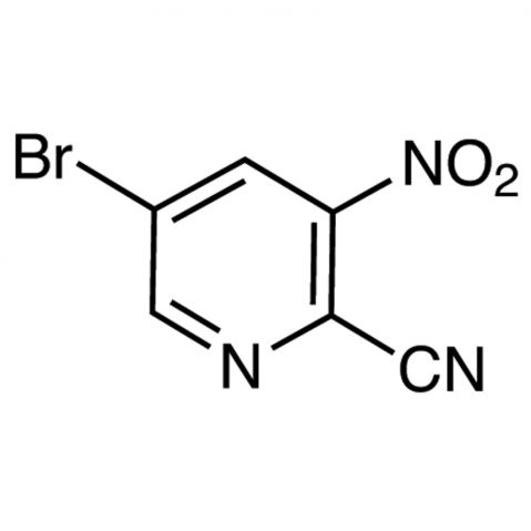 5-Bromo-3-nitropyridine-2-carbonitrile Chemische Struktur