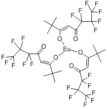 Tris(6，6，7，7，8，8，8-heptafluoro-2，2-dimethyl-3，5-octanedionato)europium(III) Chemische Struktur