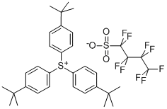 Tris(4-tert-butylphenyl)sulfonium perfluoro-1-butanesulfonate 化学構造