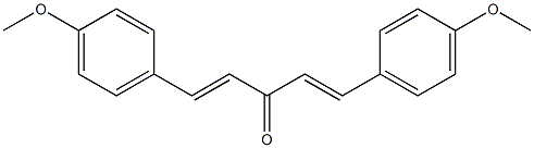 trans，trans-1，5-Bis(4-methoxyphenyl)-1，4-pentadien-3-one 化学構造