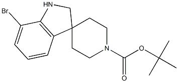 tert-Butyl 7-bromospiro[indoline-3，4'-piperidine]-1'-carboxylate Chemische Struktur