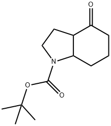 tert-Butyl 4-oxooctahydro-1H-indole-1-carboxylate Chemical Structure