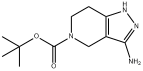 tert-Butyl 3-amino-6，7-dihydro-1H-pyrazolo[4，3-c]pyridine-5(4H)-carboxylate Chemical Structure