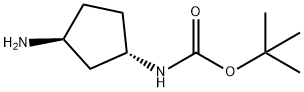 tert-Butyl ((1S，3S)-3-aminocyclopentyl)carbamate Chemical Structure