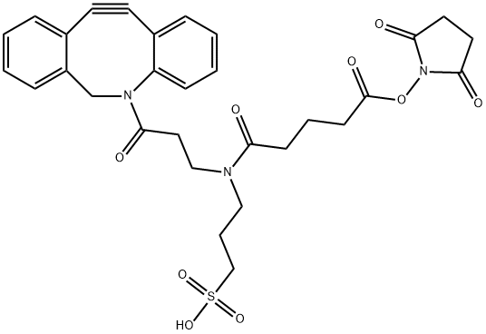 Sulfo-DBCO-NHS ester Chemical Structure