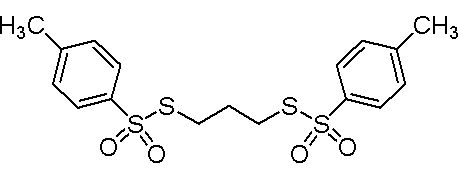 S，S'-Trimethylene di(|p|-toluenethiosulfonate) 化学構造