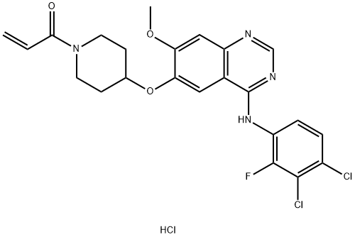 Poziotinib hydrochloride 化学構造