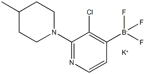 potassiuM (3-chloro-2-(4-Methylpiperidin-1-yl)pyridin-4-yl)trifluoroborate 化学構造