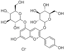 Pelargonidin-3，5-diglucoside 化学構造