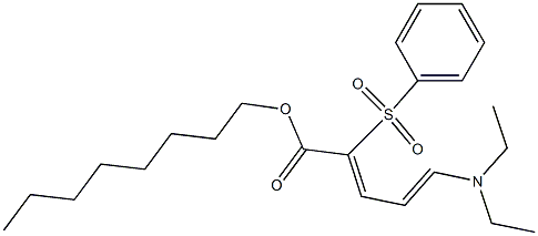 Octyl 5-N，N-diethylamino-2-phenylsulfonyl-2，4-pentadienoate Chemical Structure