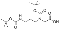 N-tert-Butoxycarbonyl-N-[3-(tert-butoxycarbonylamino)propyl]glycine Chemical Structure