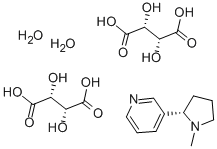 Nicotine Bi-L-(+)-tartrate Dihydrate 化学構造