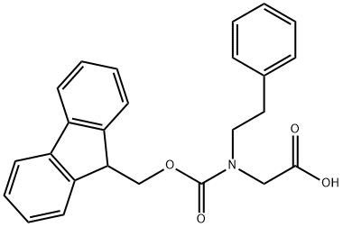 N-Fmoc-N-(2-phenylethyl)-glycine Chemical Structure