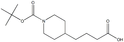 N-Boc-4-piperidinebutanoic Acid Chemical Structure