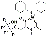 N-Acetyl-S-(2-hydroxyethyl-d4)-L-cysteine Dicyclohexylamine Salt Chemische Struktur