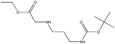 N-[3-(tert-Butoxycarbonylamino)propyl]glycine Ethyl Ester Chemical Structure