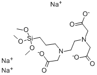 N-[(3-trimethoxysilyl)propyl]ethylenediamine Triacetic acid Trisodium salt Chemische Struktur