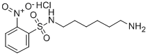 N-(6-Aminohexyl)-2-nitrobenzenesulfonamide Hydrochloride Chemische Struktur