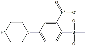 N-(4-Methylsulphonyl-3-nitrophenyl)piperazine Chemische Struktur