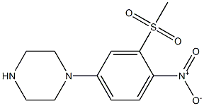 N-(3-Methylsulphonyl-4-nitrophenyl)piperazine Chemische Struktur