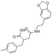 N-(2-Benzo[1，3]dioxol-5-yl-ethyl)-2-(4-methyl-benzyl)-succinamic acid 化学構造