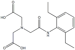 N-(2，6-Diethylphenylcarbamoylmethyl)iminodiacetic Acid 化学構造