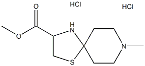 methyl 8-methyl-1-thia-4，8-diazaspiro[4.5]decane-3-carboxylate dihydrochloride 化学構造