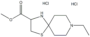 methyl 8-ethyl-1-thia-4，8-diazaspiro[4.5]decane-3-carboxylate dihydrochloride Chemical Structure