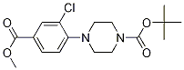 Methyl 4-(4-Boc-1-piperazinyl)-3-chlorobenzoate Chemische Struktur