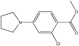 Methyl 2-Chloro-4-(1-pyrrolidinyl)benzoate 化学構造