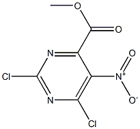 Methyl 2，6-Dichloro-5-nitropyrimidine-4-carboxylate 化学構造