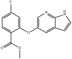 Methyl 2-((1H-pyrrolo[2，3-b]pyridin-5-yl)oxy)-4-fluorobenzoate 化学構造