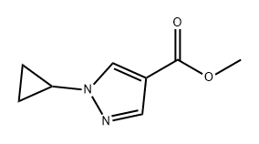 methyl 1-cyclopropyl-1H-pyrazole-4-carboxylate 化学構造