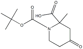 Methyl 1-Boc-4-oxopiperidine-2-carboxylate 化学構造