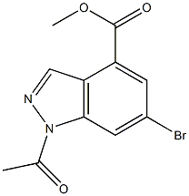 Methyl 1-Acetyl-6-bromo-1H-indazole-4-carboxylate Chemische Struktur