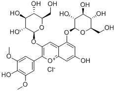 Malvidin-3，5-diglucoside Chemical Structure