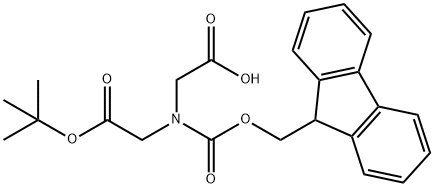 Fmoc-N-(tert-butyloxycarbonylmethyl)glycine Chemische Struktur