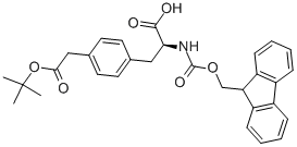 Fmoc-L-4-(OtButylcarboxymethyl)phe-OH 化学構造