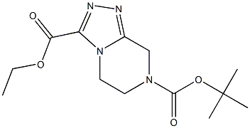 Ethyl 7-Boc-5，6，7，8-tetrahydro-1，2，4-triazolo[4，5-a]pyrazine-3-carboxylate Chemische Struktur