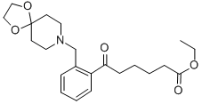 ethyl 6-[2-[8-(1，4-dioxa-8-azaspiro[4.5]decyl)methyl]phenyl]-6-oxohexanoate Chemical Structure