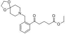 ethyl 5-[2-[8-(1，4-dioxa-8-azaspiro[4.5]decyl)methyl]phenyl]-5-oxovalerate التركيب الكيميائي