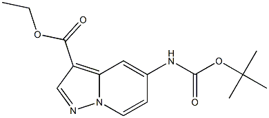 Ethyl 5-((tert-Butoxycarbonyl)amino)pyrazolo[1，5-a]pyridine-3-carboxylate Chemische Struktur