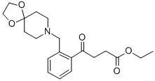 ethyl 4-[2-[8-(1，4-dioxa-8-azaspiro[4.5]decyl)methyl]phenyl]-4-oxobutyrate Chemische Struktur