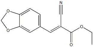 Ethyl 3-(1，3-Benzodioxol-5-yl)-2-cyanoacrylate Chemische Struktur